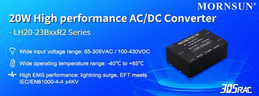 Seria LH20-23BxxR2 Przetwornica AC/DC mocy 20 W o wysokiej wydajności